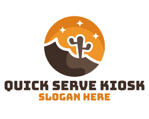 Cactus Desert Badge logo design