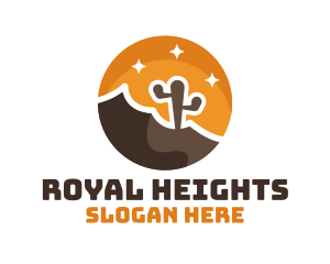 Cactus Desert Badge logo design