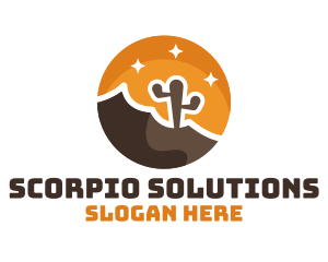 Cactus Desert Badge logo design