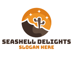 Cactus Desert Badge logo design