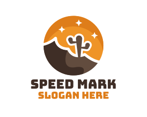 Cactus Desert Badge logo design