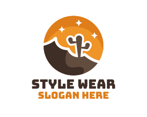 Cactus Desert Badge logo design