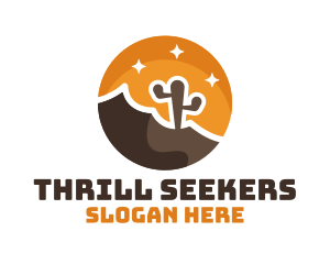 Cactus Desert Badge logo design