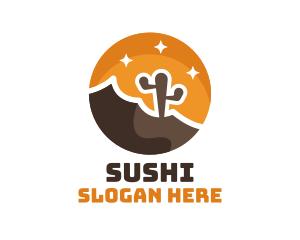 Cactus Desert Badge logo design