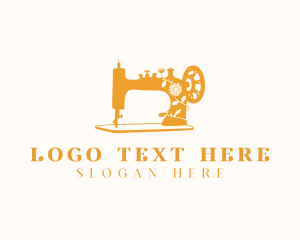 Tailoring - Floral Sewing Machine Tailoring logo design