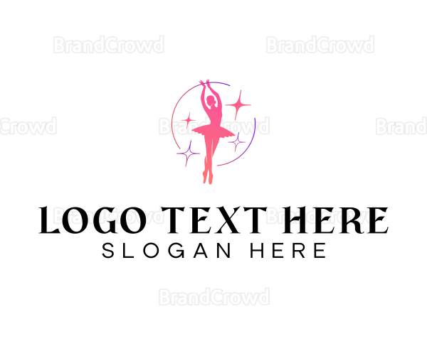 Ballerina Dance Performer Logo