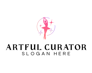 Ballerina Dance Performer logo design