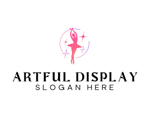 Ballerina Dance Performer logo design