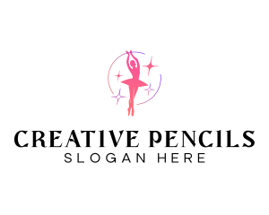 Ballerina Dance Performer logo design