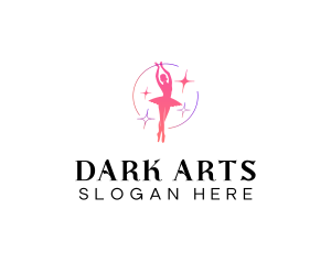 Ballerina Dance Performer logo design