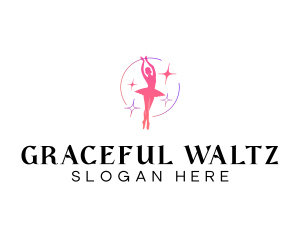 Waltz - Ballerina Dance Performer logo design