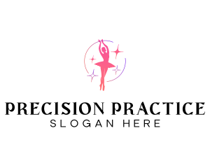 Practice - Ballerina Dance Performer logo design