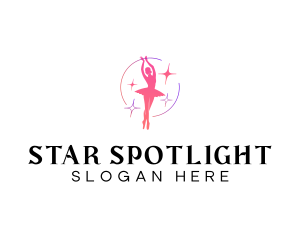 Ballerina Dance Performer logo design