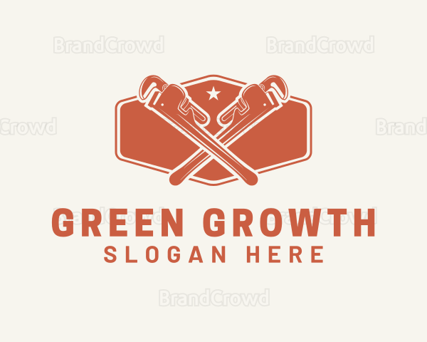 Hexagon Pipe Wrench Logo