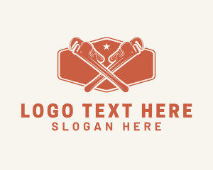 Drainage - Hexagon Pipe Wrench logo design