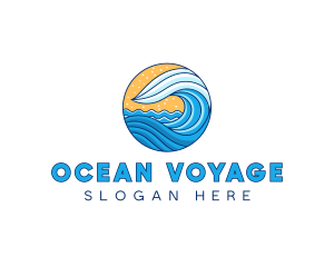 Sea Ocean Waves logo design