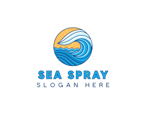 Sea Ocean Waves logo design