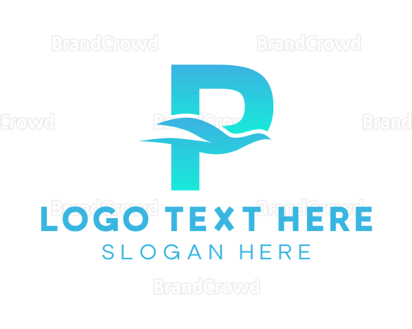 Gradient Letter P Aviary Logo