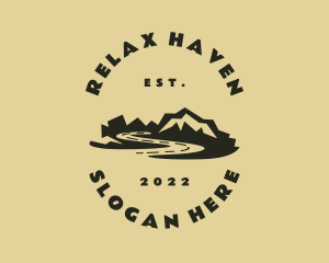 Mountain Hiking Travel Logo