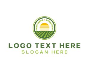 Lawn Grass Landscaping Logo