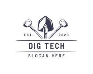 Dig - Shovel Landscaping Tool logo design