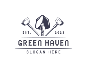 Landscaping - Shovel Landscaping Tool logo design