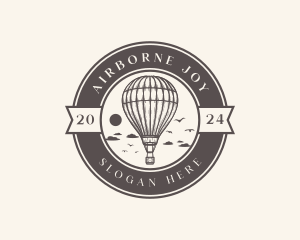 Rustic Sky Air Balloon logo design