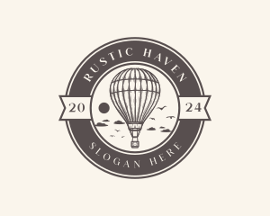 Rustic Sky Air Balloon logo design