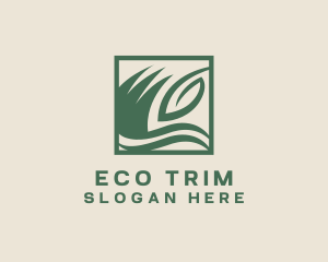 Eco Grass Lawn logo design