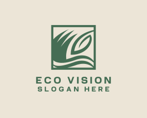 Eco Grass Lawn logo design