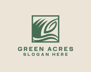 Eco Grass Lawn logo design