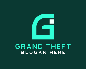Digital Monogram  Letter GI Logo