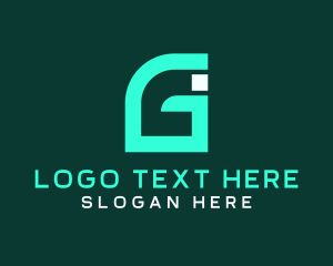 Digital Monogram  Letter GI Logo