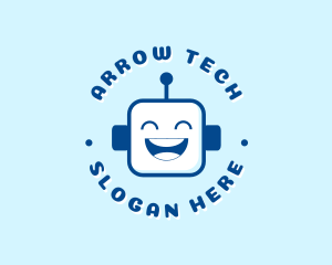  Cute Robot Tech logo design