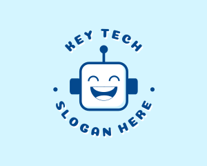  Cute Robot Tech logo design