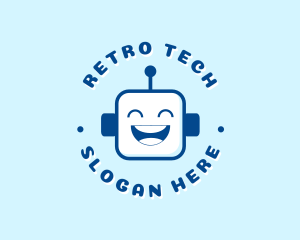  Cute Robot Tech logo design