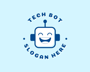  Cute Robot Tech logo design