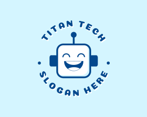  Cute Robot Tech logo design