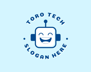  Cute Robot Tech logo design