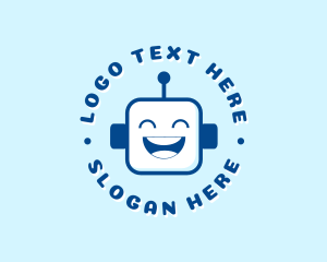 Toy Shop - Cute Robot Tech logo design