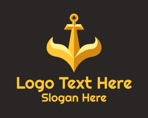 Golden Ship Anchor  Logo