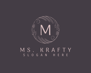 Resturant - Floral Ornament Circle logo design