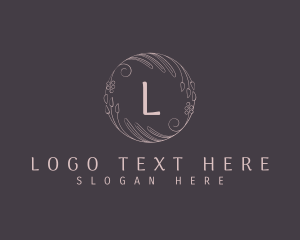 Floral Ornament Circle Logo