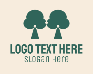 Arboretum - Green Tree Crown logo design