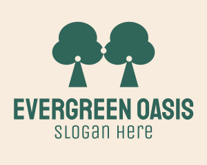 Arboretum - Green Tree Crown logo design