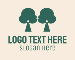 Arborist - Green Tree Crown logo design