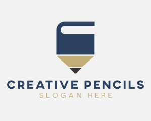 Book Pencil Learning logo design