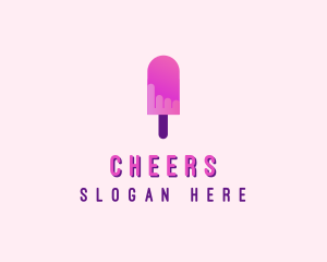 Frozen - Ice Cream Popsicle logo design