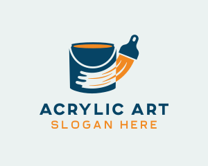 Acrylic - Paint Bucket Renovation Painter logo design