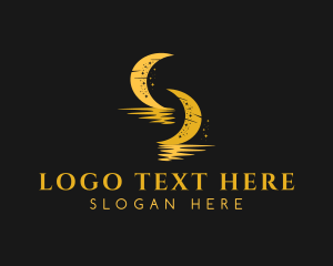 Fortune Teller - Crescent Moon Letter S logo design